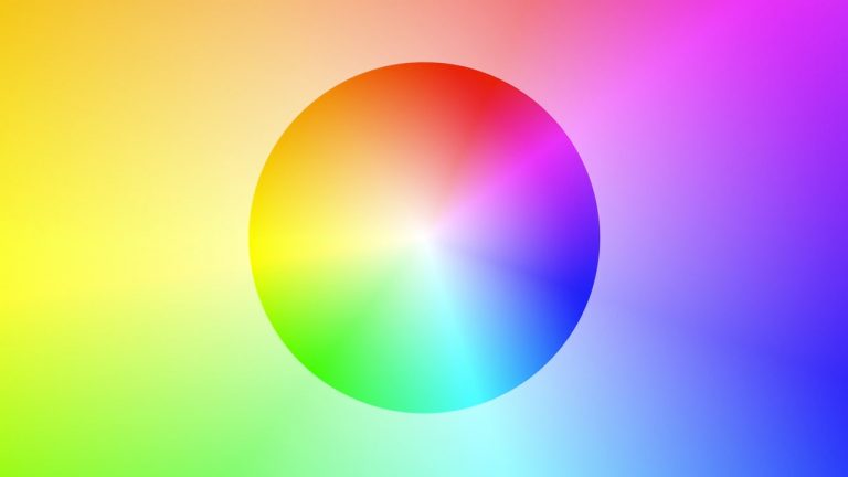 The Color Wheel with a Gradient Background - Circle - lot/of/color